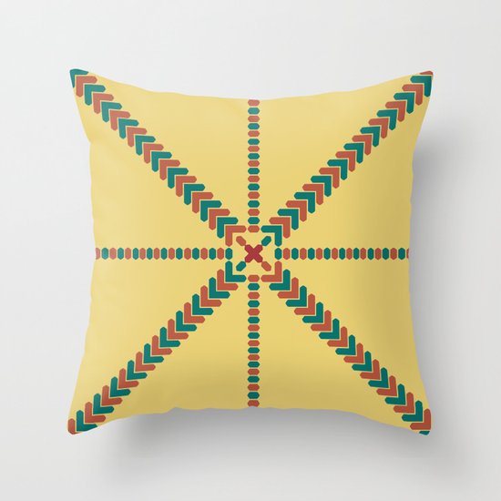 X Marks the Center Throw Pillow