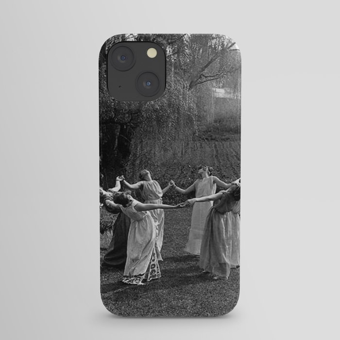 Circle Of Witches, Natchez Trace Vintage Women Dancing black and white photograph - photography - photographs iPhone Case