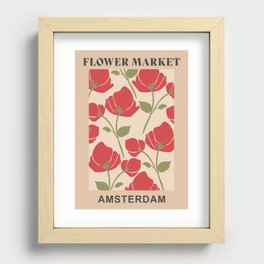 Flower Market | Amsterdam, Netherlands | Floral Art Recessed Framed Print