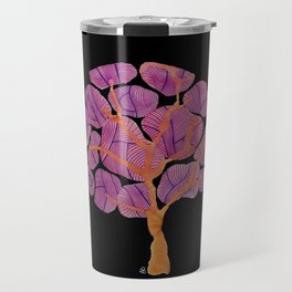 Purple Watercolor Zentangle Tree Travel Mug