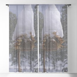 Winter Coat Sheer Curtain