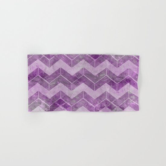 Chevron pattern, watercolors purple Hand & Bath Towel