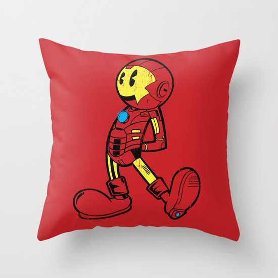 Old School Stark Throw Pillow