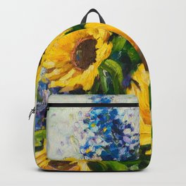 Sunflowers Oil Painting Backpack