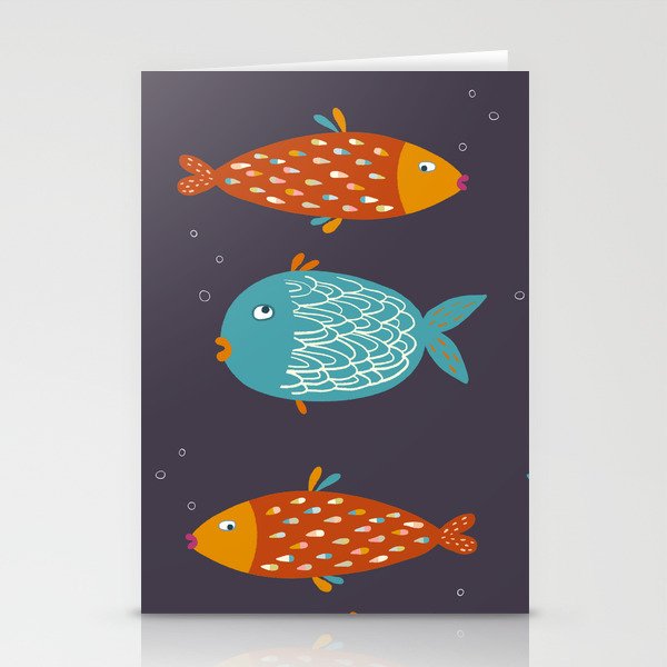 Salty Fish Stationery Cards
