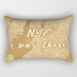 NYC - i was there - Neutral Topo Rectangular Pillow