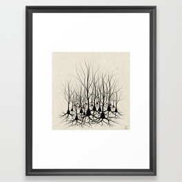 Pyramidal Neuron Forest Framed Art Print