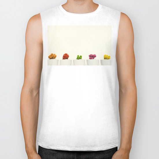 Creamy Cactus Colors Cuteness Cups Biker Tank