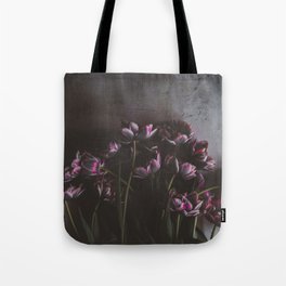 Dark Purple Floral (Color) Tote Bag