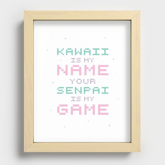 Kawaii Game Recessed Framed Print