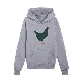 Rhode Island Red Chicken (Highland) Kids Pullover Hoodies