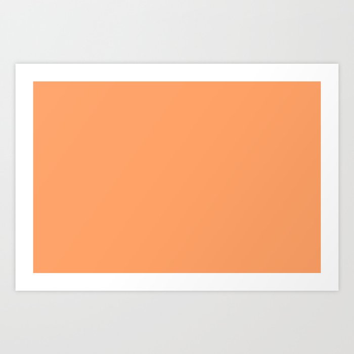 Solid Color Pantone Papaya Orange 151243 Art Print by Simply Solids
