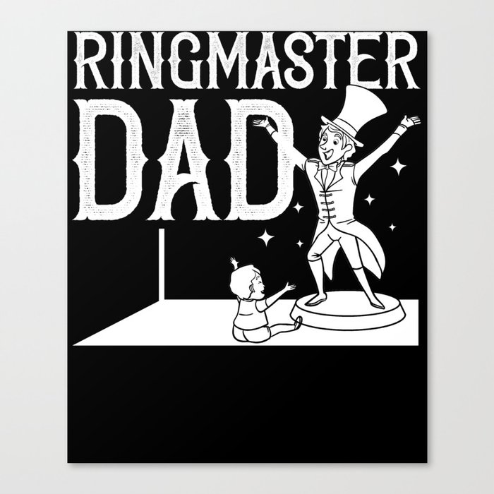 Circus Birthday Party Dad Theme Cake Ringmaster Canvas Print