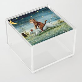 'If Only Big Things Were Little, and Little Things Were Big' by Louis Wain Acrylic Box