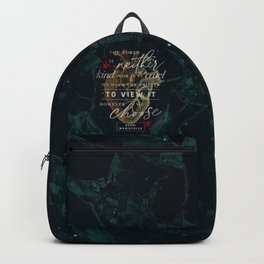 Neither kind nor cruel Backpack | Watercolor, Curated, Vintage, Stalkingjackripper, Hat, Dark, Floral, Gothic, Gears, Skull 