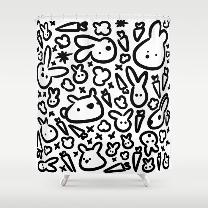Bunny Pattern Shower Curtain