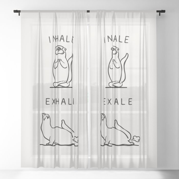 Inhale Exhale Otter Sheer Curtain