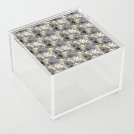 Luxurious Gold Tropical Palm Leaves Acrylic Box