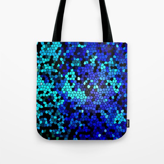 STAINED GLASS BLUES Tote Bag