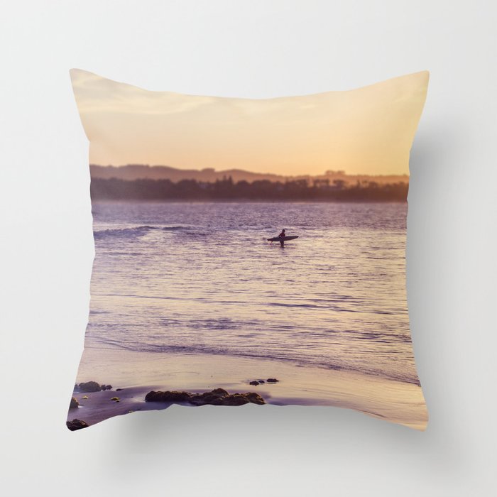 Byron Bay morning Surf Throw Pillow