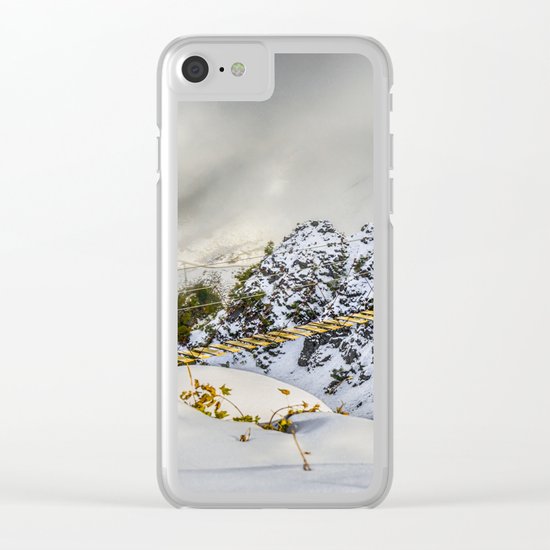 Suspension bridge Clear iPhone Case