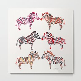 Zebras – Rainbow Palette Metal Print | Animal, Pattern, Beauty, Nature, Zebra, Africa, Wild, Curated, Cute, Painting 