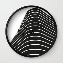 Modern Curves 03, Modern Architecture Design Poster, minimalist interior wall decor, Modern Art, Print, Typographic, Helvetica Neue Wall Clock