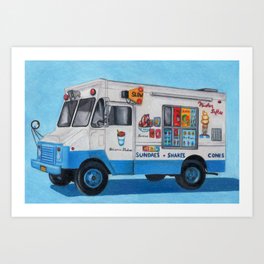 Mister Softee Ice Cream Truck Art Print