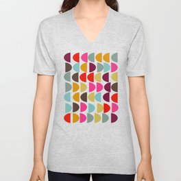 Colorful Geometric Shapes 31 | Earthy Brights V Neck T Shirt