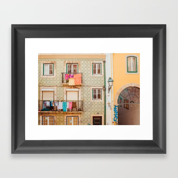 Street Laundry Framed Art Print