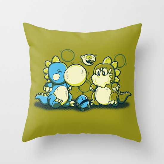 BUBBLE JOKE Throw Pillow