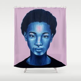 blue hours Shower Curtain
