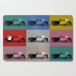 French classic car pop art Cutting Board