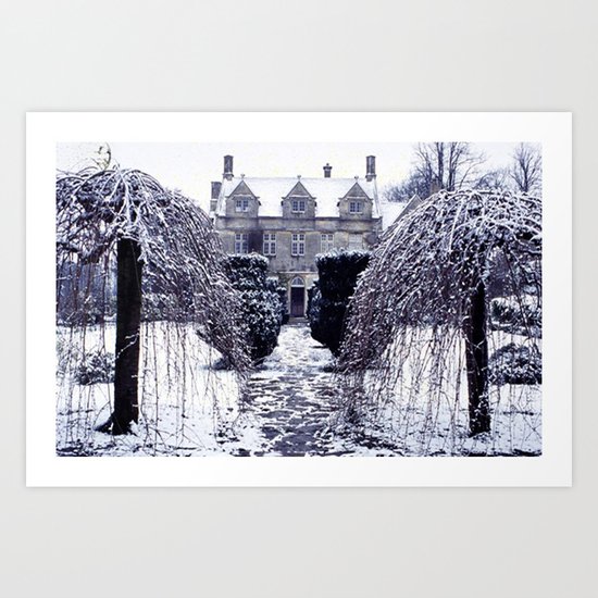 Barnsley House In Winter Art Print