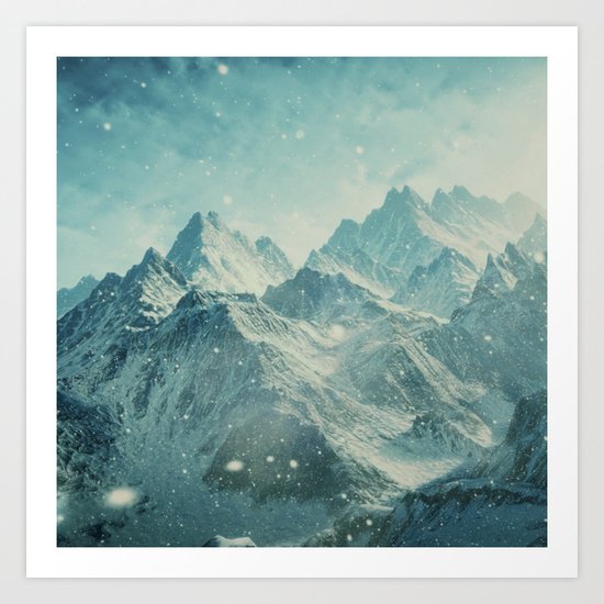Snowy Mountains Art Print