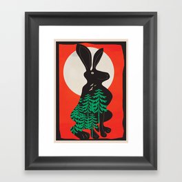 Black Rabbit 3 Framed Art Print