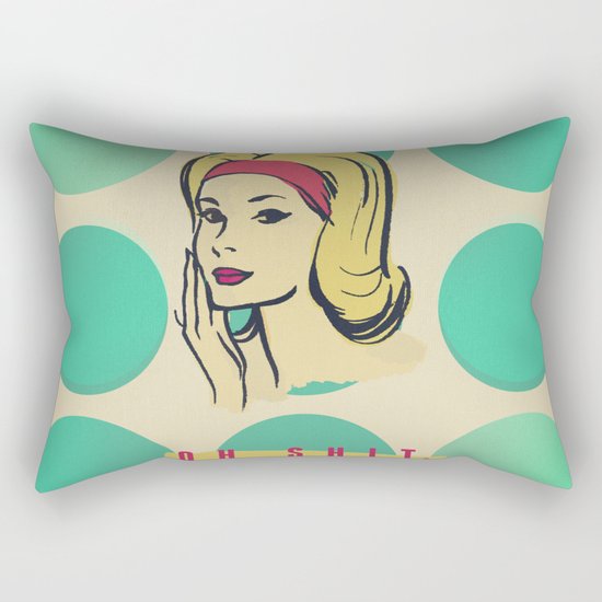 oh shit Rectangular Pillow