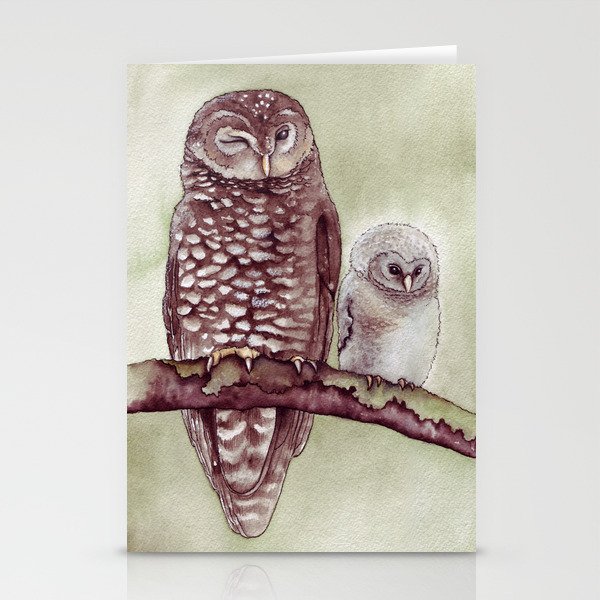 The Endangered Spotted Owl Stationery Cards
