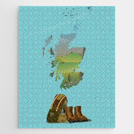 Scotland vintage travel poster. Jigsaw Puzzle