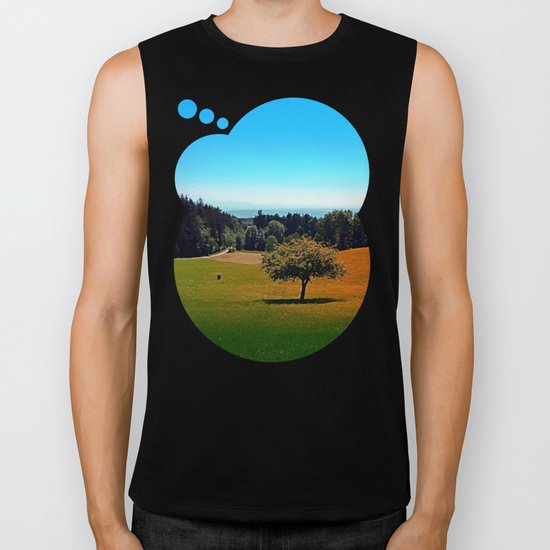 Another lonely tree in summer Biker Tank