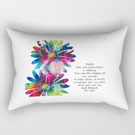 Sisters Are Best Friends For Life Rectangular Pillow