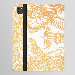 Gold Vintage Alchemy Ouroboros Illustration iPad Folio Case