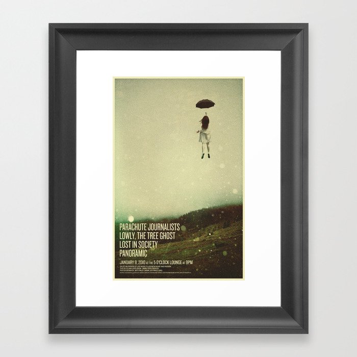 Parachute Journalists - Umbrella Girl Framed Art Print