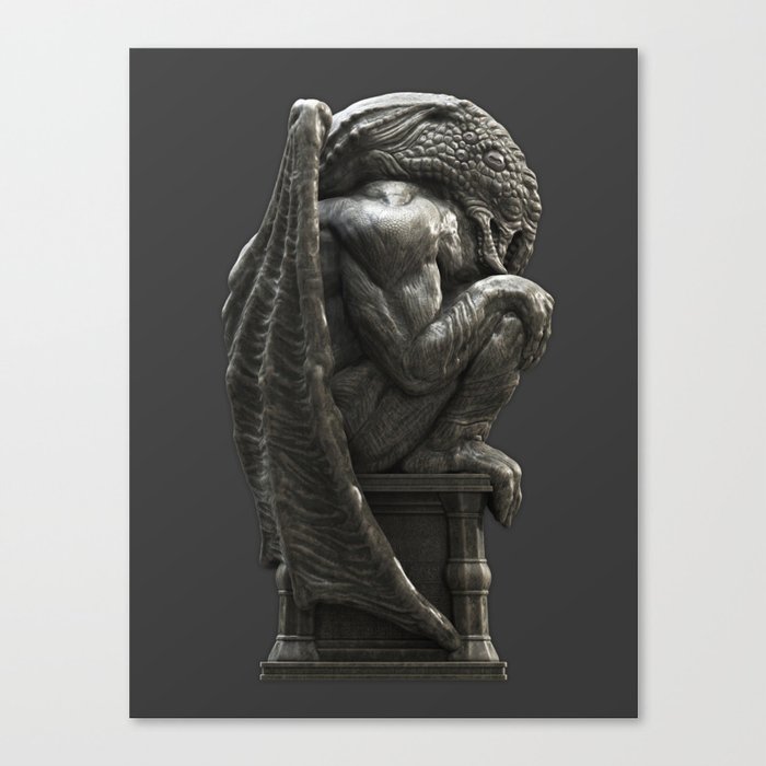 Cthulhu Statuette I Canvas Print