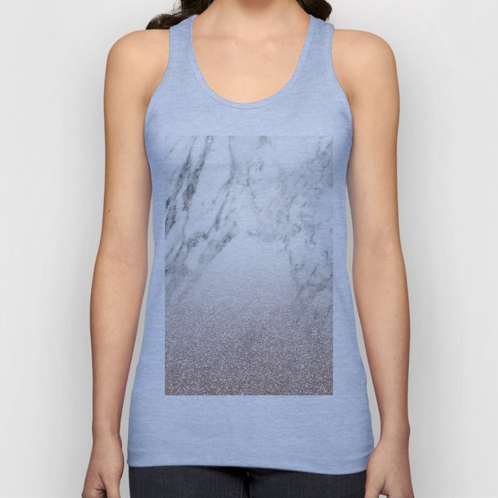 Marble sparkle rose gold Tank Top