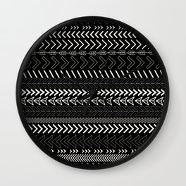 Monochrome Chevrons Wall Clock