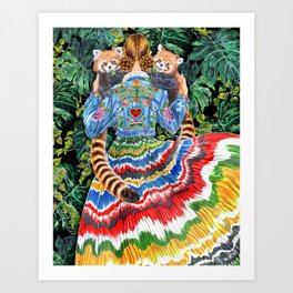 Red Panda, Rainforest Art Print