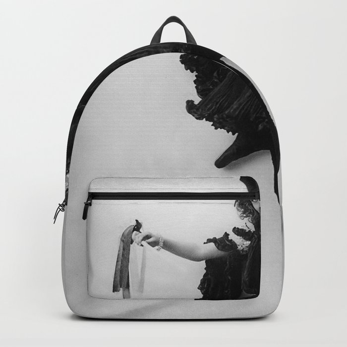 Champagne Bottle Dancer - Ballet, Ballerina black and white artistic photograph Backpack