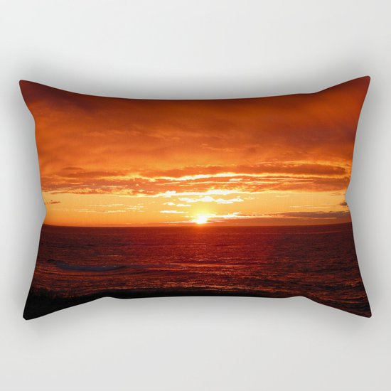 Sun Sets on the Mighty Saint-Lawrence Rectangular Pillow