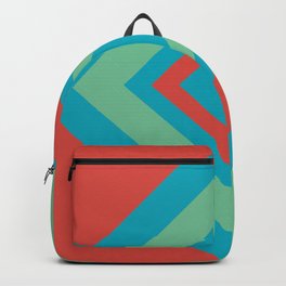 Aqua Red Green Diamond Minimal Illustration 2021 Color of the Year AI Aqua and Accent Shades Backpack